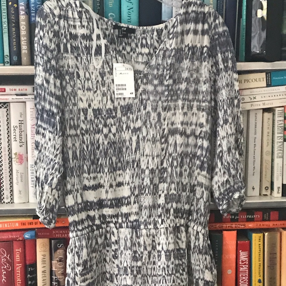 H&M Blue and White Dress